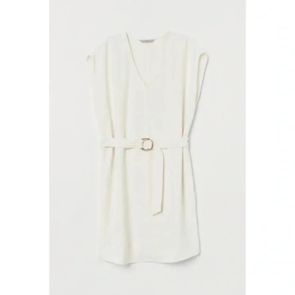 H&M cream color short dress 6 - Picture 2 of 5